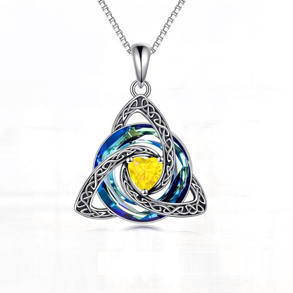 November · Citrine witch knot pendant