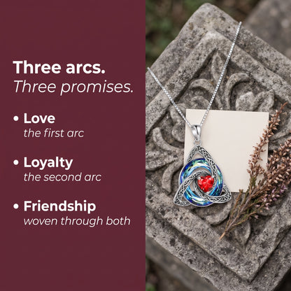Three arcs, three promises: love, loyalty, friendship